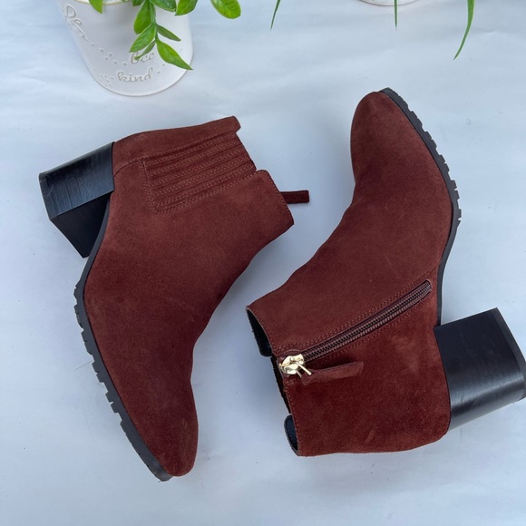 Aquatalia suede leather booties size 5.5 women rich color - Picture 5 of 7